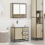 Set de muebles de baño 2 pzas madera contrachapada roble Sonoma de , Muebles de baño - Ref: Foro24-3300926, Precio: 166,58 €,...