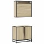 Set de muebles de baño 2 pzas madera contrachapada roble Sonoma de , Muebles de baño - Ref: Foro24-3300926, Precio: 166,58 €,...