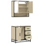 Set de muebles de baño 2 pzas madera contrachapada roble Sonoma de , Muebles de baño - Ref: Foro24-3300926, Precio: 166,58 €,...