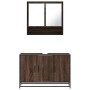 Set de muebles baño 2 pzas madera contrachapada marrón roble de , Muebles de baño - Ref: Foro24-3300924, Precio: 160,05 €, De...