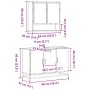 Set de muebles baño 2 pzas madera contrachapada marrón roble de , Muebles de baño - Ref: Foro24-3300924, Precio: 160,05 €, De...