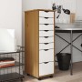 Cajonera con ruedas MOSS madera maciza pino marrón miel de , Taquillas y armarios de almacenamiento - Ref: Foro24-4015787, Pr...