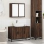 Set de muebles baño 2 pzas madera contrachapada marrón roble de , Muebles de baño - Ref: Foro24-3300894, Precio: 150,80 €, De...