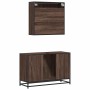 Set de muebles baño 2 pzas madera contrachapada marrón roble de , Muebles de baño - Ref: Foro24-3300894, Precio: 150,80 €, De...