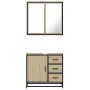 Set de muebles de baño 2 pzas madera contrachapada roble Sonoma de , Muebles de baño - Ref: Foro24-3300896, Precio: 170,43 €,...