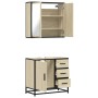 Set de muebles de baño 2 pzas madera contrachapada roble Sonoma de , Muebles de baño - Ref: Foro24-3300896, Precio: 170,43 €,...