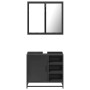 Juego de muebles de baño 2 pzas madera contrachapada negro de , Muebles de baño - Ref: Foro24-3300905, Precio: 155,62 €, Desc...