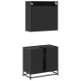 Juego de muebles de baño 2 pzas madera contrachapada negro de , Muebles de baño - Ref: Foro24-3300905, Precio: 155,62 €, Desc...