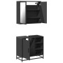 Juego de muebles de baño 2 pzas madera contrachapada negro de , Muebles de baño - Ref: Foro24-3300905, Precio: 155,62 €, Desc...