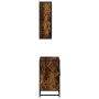 Set de muebles baño 2 pzas madera contrachapada roble ahumado de , Muebles de baño - Ref: Foro24-3300907, Precio: 150,49 €, D...