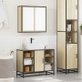 Set de muebles de baño 2 pzas madera contrachapada roble Sonoma de , Muebles de baño - Ref: Foro24-3300911, Precio: 155,42 €,...