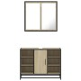 Set de muebles de baño 2 pzas madera contrachapada roble Sonoma de , Muebles de baño - Ref: Foro24-3300911, Precio: 155,42 €,...