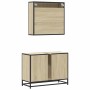Set de muebles de baño 2 pzas madera contrachapada roble Sonoma de , Muebles de baño - Ref: Foro24-3300911, Precio: 155,42 €,...