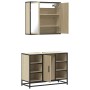 Set de muebles de baño 2 pzas madera contrachapada roble Sonoma de , Muebles de baño - Ref: Foro24-3300911, Precio: 155,42 €,...