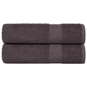 Toallas de ducha 2 uds 100% algodón antracita 70x140 cm 360 gsm de , Toallas - Ref: Foro24-136685, Precio: 24,55 €, Descuento: %