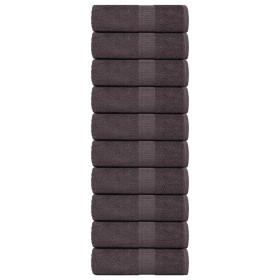 Toallas invitados 10 uds 100% algodón antracita 30x50 cm 360gsm de , Toallas - Ref: Foro24-136679, Precio: 28,46 €, Descuento: %