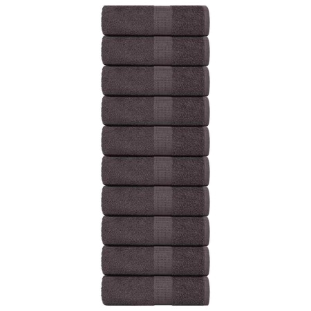 Toallas invitados 10 uds 100% algodón antracita 30x50 cm 360gsm de , Toallas - Ref: Foro24-136679, Precio: 28,46 €, Descuento: %