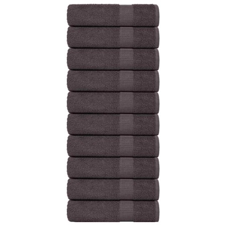 Toallas de baño 10 uds antracita 100x150 cm 360gsm 100% algodón de , Toallas - Ref: Foro24-136691, Precio: 103,10 €, Descuent...