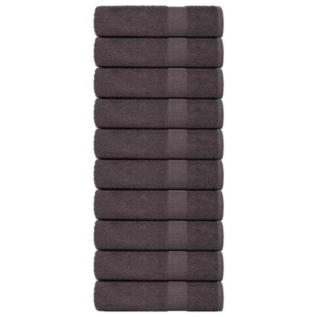 Toallas invitados 10uds 100% algodón antracita 70x140cm 360gsm de , Toallas - Ref: Foro24-136687, Precio: 93,06 €, Descuento: %