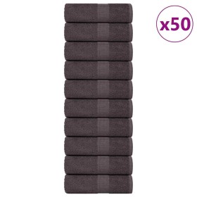 Paños de baño 50 uds antracita 15x21 cm 360 gsm 100% algodón de , Toallas - Ref: Foro24-136672, Precio: 45,71 €, Descuento: %