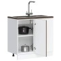 Mueble bajo de cocina porto roble marrón madera reconstituida de , Armarios de cocina - Ref: Foro24-854305, Precio: 81,45 €, ...