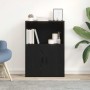Librería de madera contrachapada roble negro 60x24x85 cm de , Librerías y estanterías - Ref: Foro24-860410, Precio: 62,15 €, ...