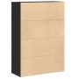 Librería de madera contrachapada roble negro 60x24x85 cm de , Librerías y estanterías - Ref: Foro24-860410, Precio: 62,15 €, ...