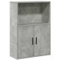 Estantería de madera de ingeniería gris hormigón 60x24x85 cm de , Librerías y estanterías - Ref: Foro24-860412, Precio: 56,29...