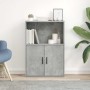 Estantería de madera de ingeniería gris hormigón 60x24x85 cm de , Librerías y estanterías - Ref: Foro24-860412, Precio: 56,29...