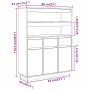 Aparador alto de madera maciza de pino 89x34x116,5 cm de , Aparadores - Ref: Foro24-861111, Precio: 170,25 €, Descuento: %