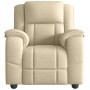 Sillón de masaje reclinable de tela crema de , Sillones - Ref: Foro24-4015718, Precio: 259,76 €, Descuento: %