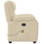 Sillón de masaje reclinable de tela crema de , Sillones - Ref: Foro24-4015718, Precio: 259,76 €, Descuento: %