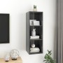 Mueble TV pared madera contrachapada gris brillo 37x37x107 cm de vidaXL, Muebles TV - Ref: Foro24-805488, Precio: 36,91 €, De...