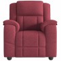 Sillón de masaje reclinable de tela color vino tinto de , Sillones - Ref: Foro24-4015713, Precio: 258,27 €, Descuento: %