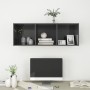 Mueble TV pared madera contrachapada gris brillo 37x37x107 cm de vidaXL, Muebles TV - Ref: Foro24-805488, Precio: 36,91 €, De...