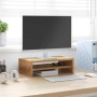 Soporte mesa pantalla madera ingeniería roble 42x24x13 cm de , Muebles TV - Ref: Foro24-855797, Precio: 23,55 €, Descuento: %