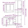 Juego de muebles de baño 3 pzas madera contrachapada negro de , Muebles de baño - Ref: Foro24-3301120, Precio: 305,55 €, Desc...