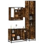 Set de muebles baño 3 pzas madera contrachapada roble ahumado de , Muebles de baño - Ref: Foro24-3301122, Precio: 290,96 €, D...