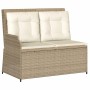 Set muebles de jardín 4 piezas y cojines ratán sintético beige en Conjuntos de jardín | Comprar online en Foru.es