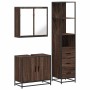 Set de muebles baño 3 pzas madera contrachapada roble marrón de , Muebles de baño - Ref: Foro24-3301129, Precio: 229,03 €, De...