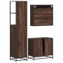 Set de muebles baño 3 pzas madera contrachapada roble marrón de , Muebles de baño - Ref: Foro24-3301129, Precio: 229,03 €, De...
