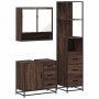Set de muebles baño 3 pzas madera contrachapada roble marrón de , Muebles de baño - Ref: Foro24-3301169, Precio: 272,37 €, De...