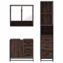Set de muebles baño 3 pzas madera contrachapada roble marrón de , Muebles de baño - Ref: Foro24-3301169, Precio: 272,37 €, De...