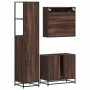 Set de muebles baño 3 pzas madera contrachapada roble marrón de , Muebles de baño - Ref: Foro24-3301169, Precio: 272,37 €, De...