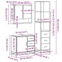 Set de muebles baño 3 pzas madera contrachapada roble marrón de , Muebles de baño - Ref: Foro24-3301169, Precio: 272,37 €, De...