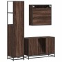 Set de muebles baño 3 pzas madera contrachapada roble marrón de , Muebles de baño - Ref: Foro24-3301134, Precio: 256,63 €, De...