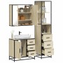 Set de muebles de baño 3 pzas madera contrachapada roble Sonoma de , Muebles de baño - Ref: Foro24-3301136, Precio: 276,93 €,...