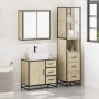 Set de muebles de baño 3 pzas madera contrachapada roble Sonoma de , Muebles de baño - Ref: Foro24-3301136, Precio: 276,93 €,...