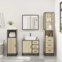 Set de muebles de baño 3 pzas madera contrachapada roble Sonoma de , Muebles de baño - Ref: Foro24-3301136, Precio: 276,93 €,...