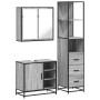 Set de muebles de baño 3 pzas madera contrachapada gris sonoma de , Muebles de baño - Ref: Foro24-3301148, Precio: 265,76 €, ...